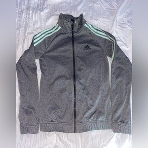 Adidas zip up, size: xs, color: grey